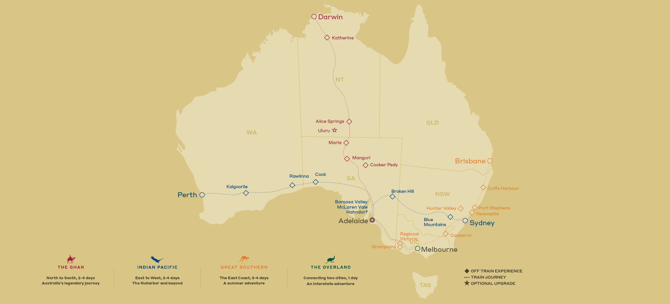 Official Site of The Ghan, Indian Pacific & Great Southern