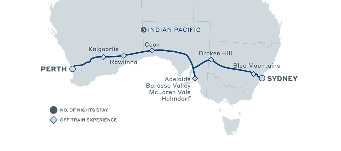 Indian Pacific map
